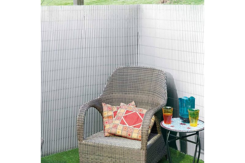 Nature haveskærm dobbeltsidet 1,5 x 3 m PVC hvid - Hvid - Hus & renovering - Indsynsbeskyttelse & indhegning - Stakit