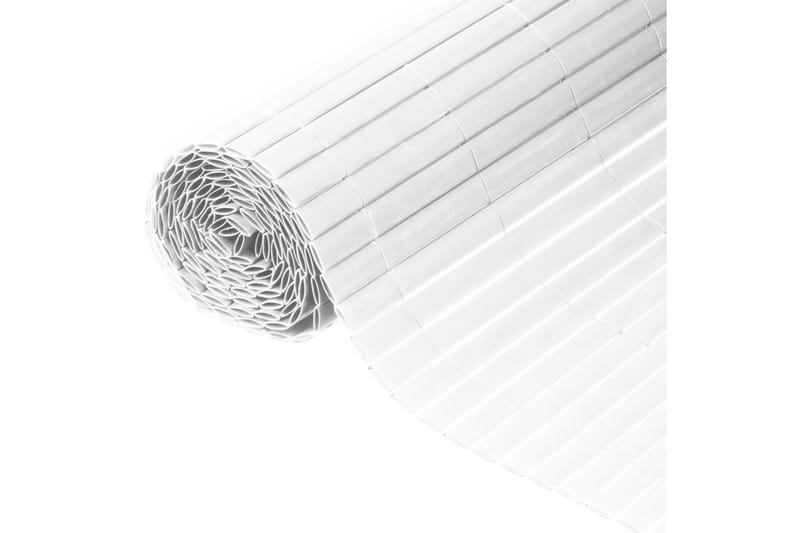 Nature haveskærm dobbeltsidet 1,5 x 3 m PVC hvid - Hvid - Plastikstakit