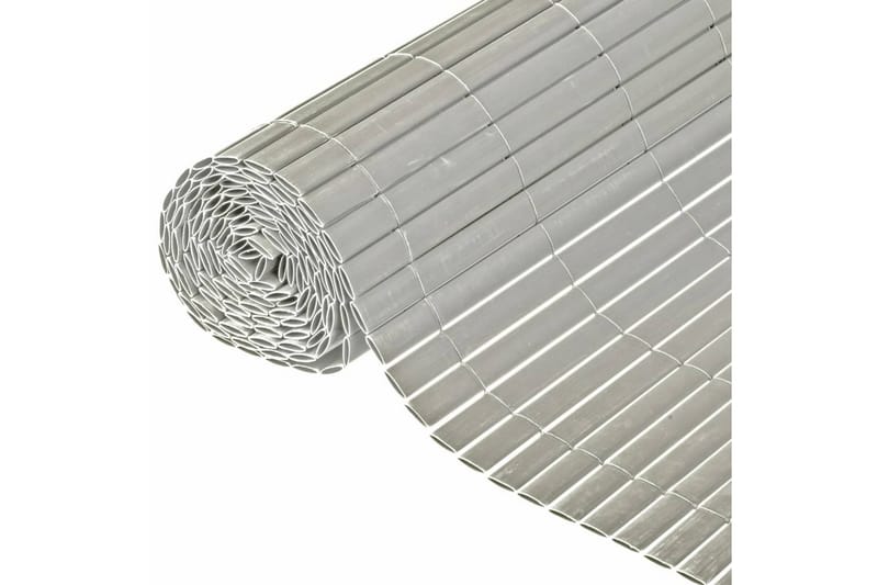 Nature haveskærm dobbeltsidet 1 x 3 m PVC grå - Grå - Hus & renovering - Indsynsbeskyttelse & indhegning - Stakit