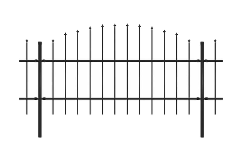 Havehegn Med Spydtop (0,75-1)x11,9 M Sort Stål - Hus & renovering - Indsynsbeskyttelse & indhegning - Stakit
