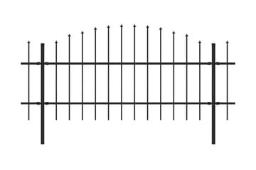 Havehegn Med Spydtop (0,75-1)x8,5 M Sort Stål - Hus & renovering - Indsynsbeskyttelse & indhegning - Stakit