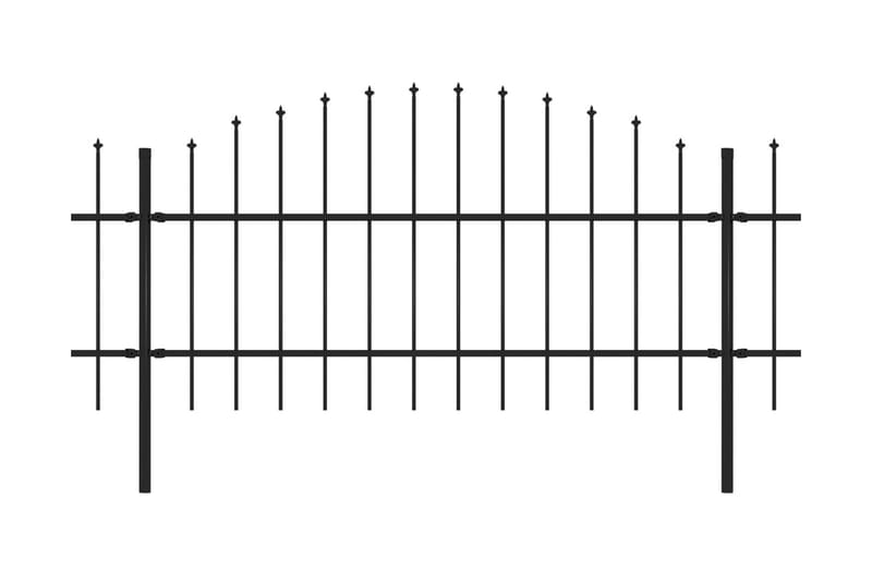 Havehegn Med Spydtop (0,75-1)x8,5 M Sort Stål - Hus & renovering - Indsynsbeskyttelse & indhegning - Stakit