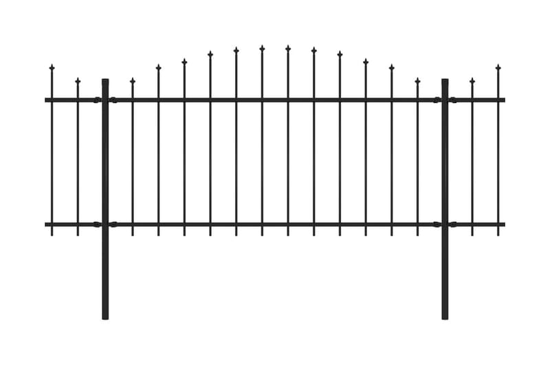 Havehegn Med Spydtop (1,25-1,5)x10,2 M Sort Stål - Hus & renovering - Indsynsbeskyttelse & indhegning - Stakit