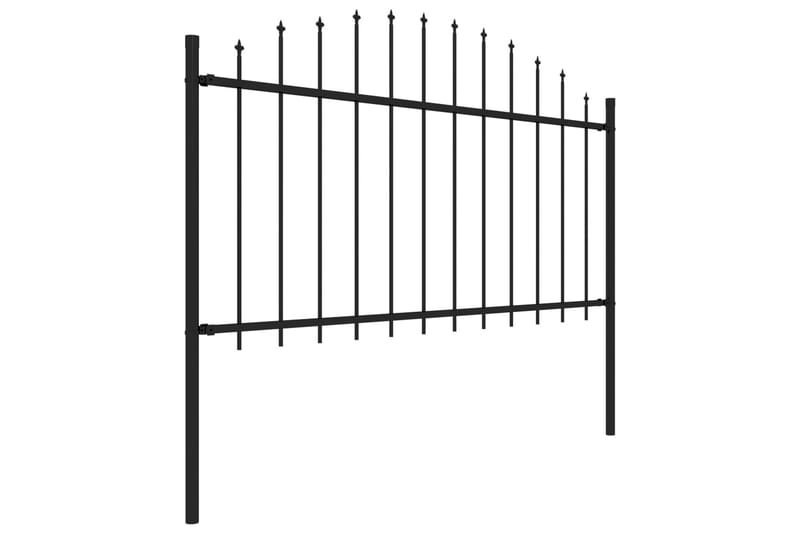 Havehegn Med Spydtop (1,25-1,5)x13,6 M Sort Stål - Hus & renovering - Indsynsbeskyttelse & indhegning - Stakit