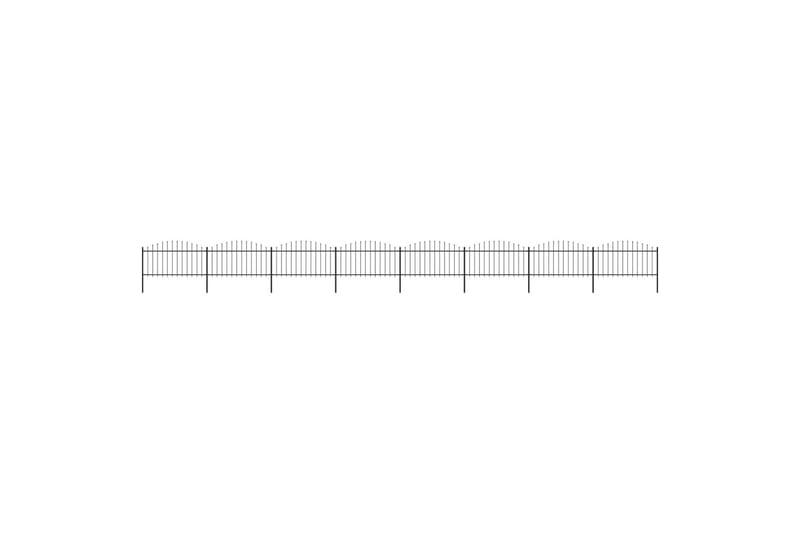 Havehegn Med Spydtop (1,25-1,5)x13,6 M Sort Stål - Hus & renovering - Indsynsbeskyttelse & indhegning - Stakit