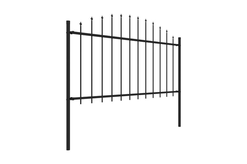 Havehegn Med Spydtop (1,25-1,5)x17 M Sort Stål - Hus & renovering - Indsynsbeskyttelse & indhegning - Stakit