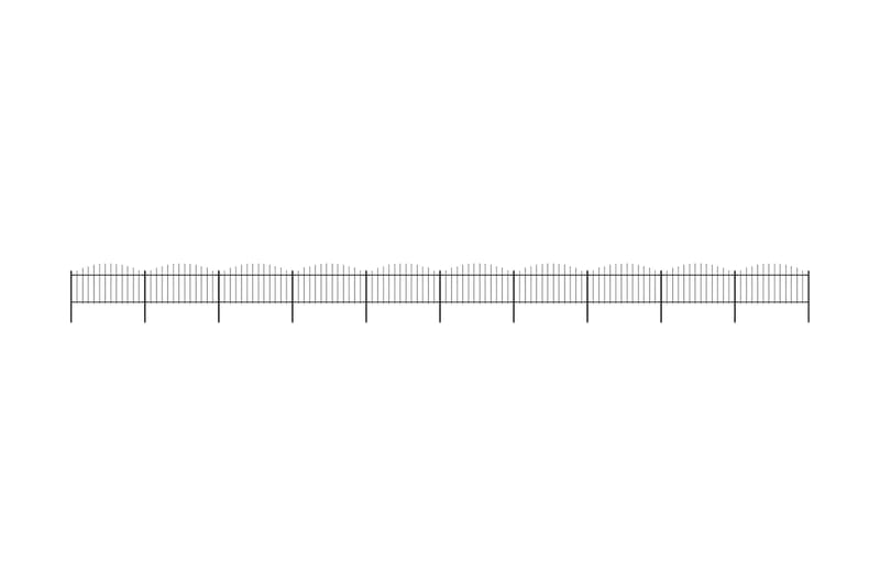 Havehegn Med Spydtop (1,25-1,5)x17 M Sort Stål - Hus & renovering - Indsynsbeskyttelse & indhegning - Stakit