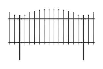 Havehegn Med Spydtop (1,25-1,5)x3,4 M Sort Stål - Hus & renovering - Indsynsbeskyttelse & indhegning - Stakit