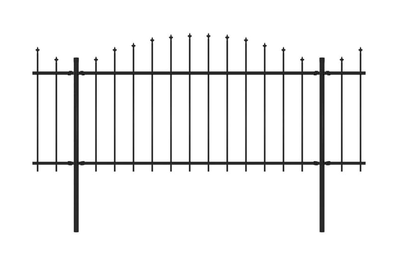Havehegn Med Spydtop (1,25-1,5)x5,1 M Sort Stål - Hus & renovering - Indsynsbeskyttelse & indhegning - Stakit