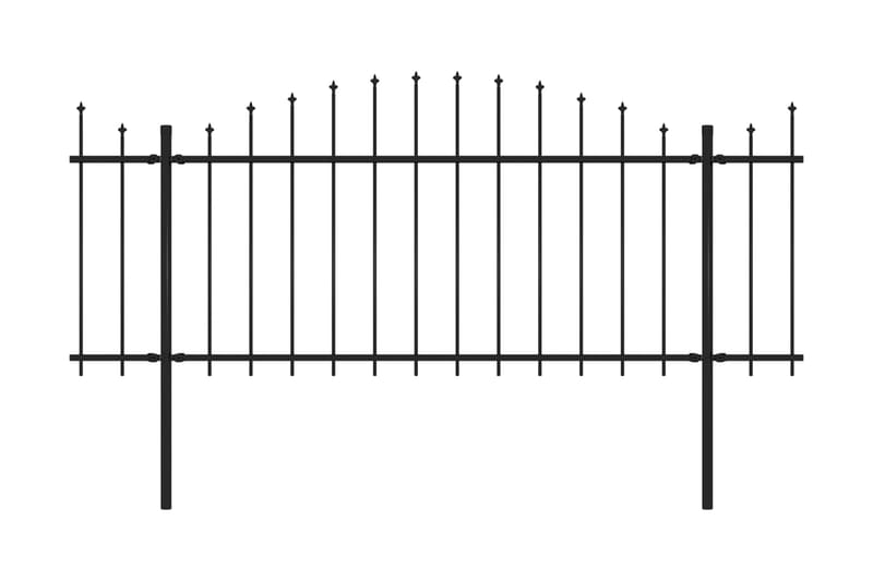 Havehegn Med Spydtop (1,25-1,5)x6,8 M Sort Stål - Hus & renovering - Indsynsbeskyttelse & indhegning - Stakit