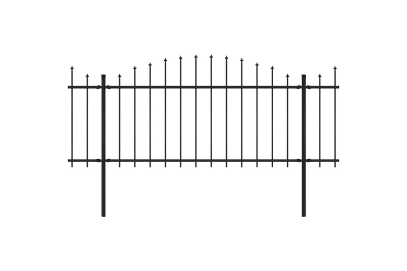 Havehegn Med Spydtop (1,25-1,5)x8,5 M Sort Stål - Hus & renovering - Indsynsbeskyttelse & indhegning - Stakit