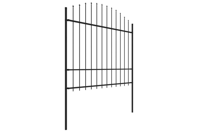 Havehegn Med Spydtop (1,5-1,75)x10,2 M Sort Stål - Hus & renovering - Indsynsbeskyttelse & indhegning - Stakit