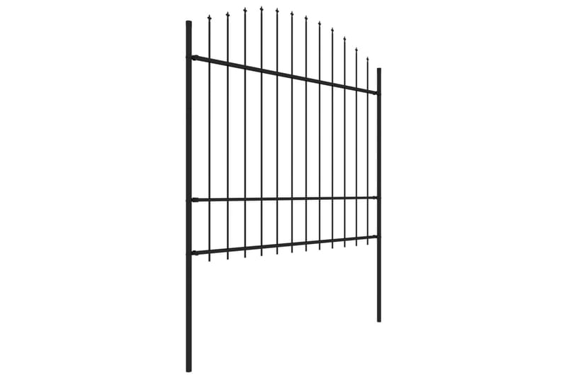 Havehegn Med Spydtop (1,5-1,75)x13,6 M Sort Stål - Hus & renovering - Indsynsbeskyttelse & indhegning - Stakit