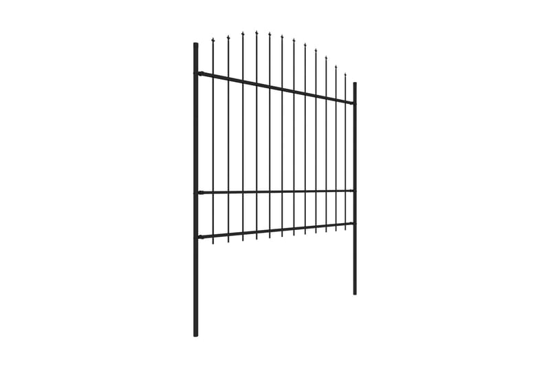 Havehegn Med Spydtop (1,5-1,75)x17 M Sort Stål - Hus & renovering - Indsynsbeskyttelse & indhegning - Stakit