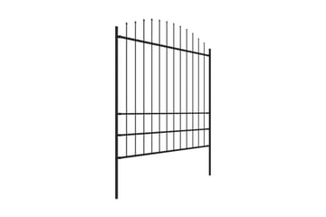 Havehegn Med Spydtop (1,75-2)x13,6 M Sort Stål - Hus & renovering - Indsynsbeskyttelse & indhegning - Stakit