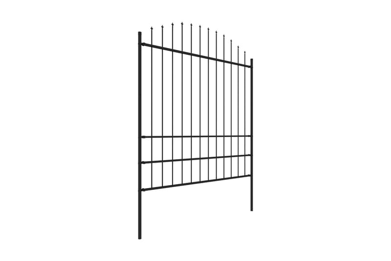 Havehegn Med Spydtop (1,75-2)x15,3 M Sort Stål - Hus & renovering - Indsynsbeskyttelse & indhegning - Stakit