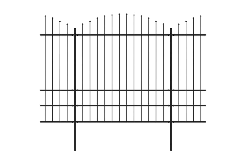 Havehegn Med Spydtop (1,75-2)x8,5 M Sort Stål - Hus & renovering - Indsynsbeskyttelse & indhegning - Stakit