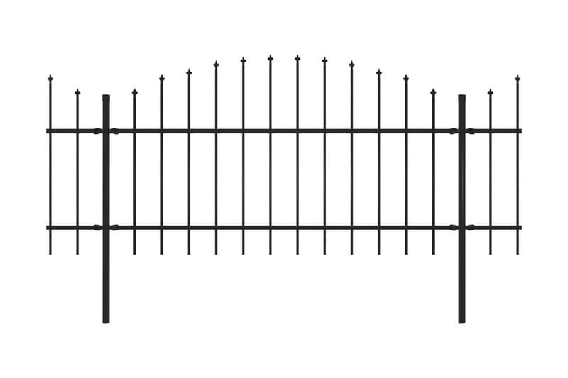 Havehegn Med Spydtop (1-1,25)x10,2 M Sort Stål - Hus & renovering - Indsynsbeskyttelse & indhegning - Stakit