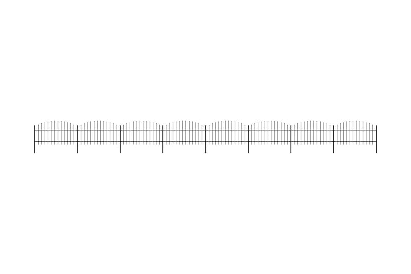 Havehegn Med Spydtop (1-1,25)x13,6 M Sort Stål - Hus & renovering - Indsynsbeskyttelse & indhegning - Stakit