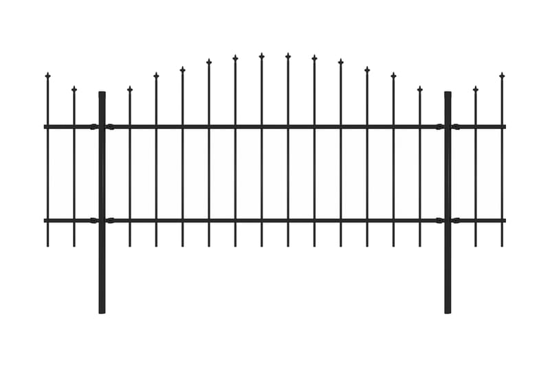 Havehegn Med Spydtop (1-1,25)x15,3 M Sort Stål - Hus & renovering - Indsynsbeskyttelse & indhegning - Stakit