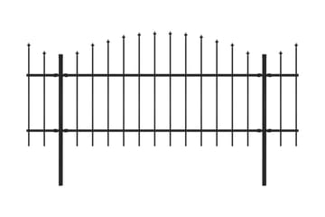 Havehegn Med Spydtop (1-1,25)x3,4 M Sort Stål - Hus & renovering - Indsynsbeskyttelse & indhegning - Stakit