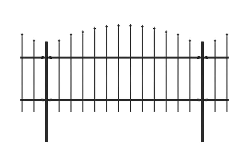 Havehegn Med Spydtop (1-1,25)x5,1 M Sort Stål - Hus & renovering - Indsynsbeskyttelse & indhegning - Stakit