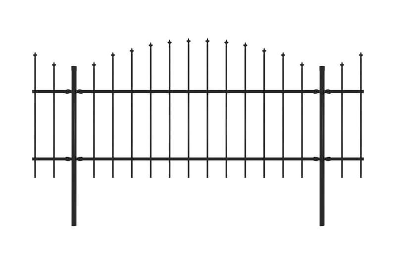 Havehegn Med Spydtop (1-1,25)x8,5 M Sort Stål - Hus & renovering - Indsynsbeskyttelse & indhegning - Stakit