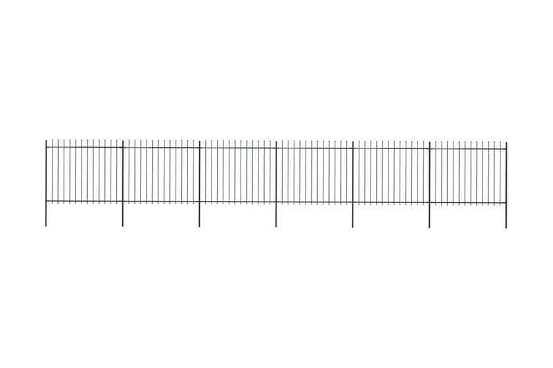 Havehegn Med Spydtop 10,2 X 1,5 M Sort Stål - Sort - Smedejernshegn & jernstakit