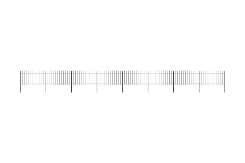 Havehegn Med Spydtop 13,6 X 1 M Sort Stål - Sort - Hus & renovering - Indsynsbeskyttelse & indhegning - Stakit