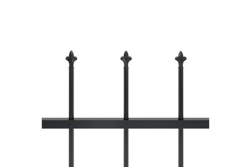 Havehegn Med Spydtop 8,5x1,2 M Sort Stål - Hus & renovering - Indsynsbeskyttelse & indhegning - Stakit