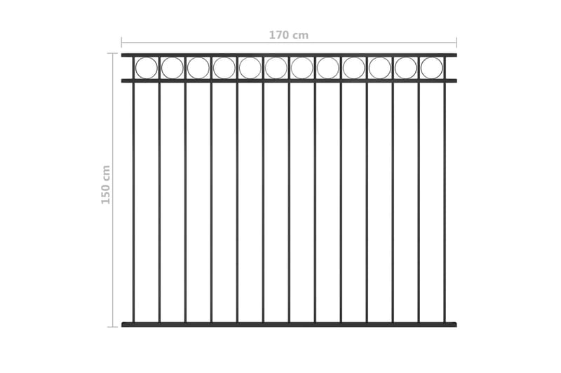 Hegnspanel 1,7x1,5 cm Stål Sort - Hus & renovering - Indsynsbeskyttelse & indhegning - Stakit