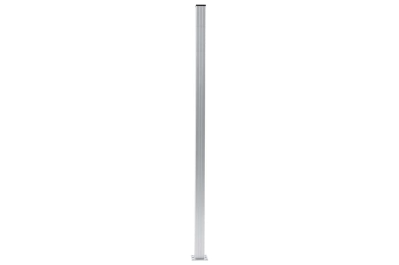 hegnspæle 2 stk. 185 cm aluminium - Sølv - Stakitstolper