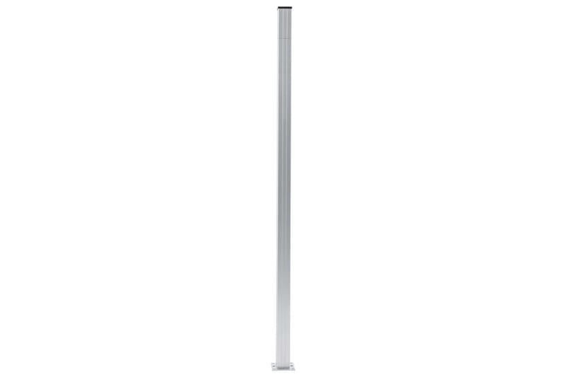 hegnspæle 3 stk. 185 cm aluminium - Sølv - Hus & renovering - Indsynsbeskyttelse & indhegning - Stakit