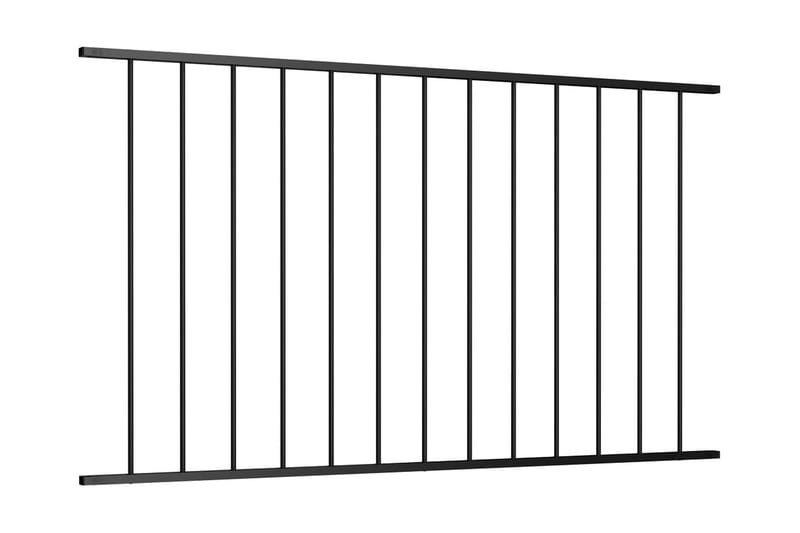 hegnspanel 1,7 x 0,75 m pulverlakeret stål sort - Sort - Hus & renovering - Indsynsbeskyttelse & indhegning - Stakit