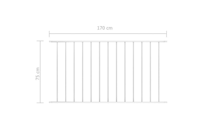 hegnspanel 1,7 x 0,75 m pulverlakeret stål hvid - Hvid - Hus & renovering - Indsynsbeskyttelse & indhegning - Stakit