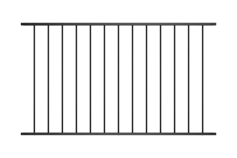 hegnspanel 1,7 x 1 m pulverlakeret stål sort - Sort - Hus & renovering - Indsynsbeskyttelse & indhegning - Stakit
