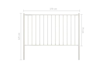 hegnspanel med stolper 1,7 x 0,75 m pulverlakeret stål hvid - Hvid - Hus & renovering - Indsynsbeskyttelse & indhegning - Stakit