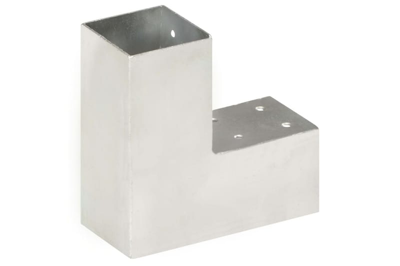 stolpebeslag L-form 71x71 mm galvaniseret metal - Sølv - Hus & renovering - Indsynsbeskyttelse & indhegning - Stakit