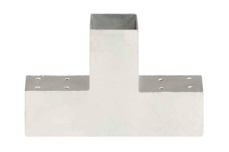 stolpebeslag T-form 4 stk. 71x71 mm galvaniseret metal - Sølv - Hus & renovering - Indsynsbeskyttelse & indhegning - Stakit