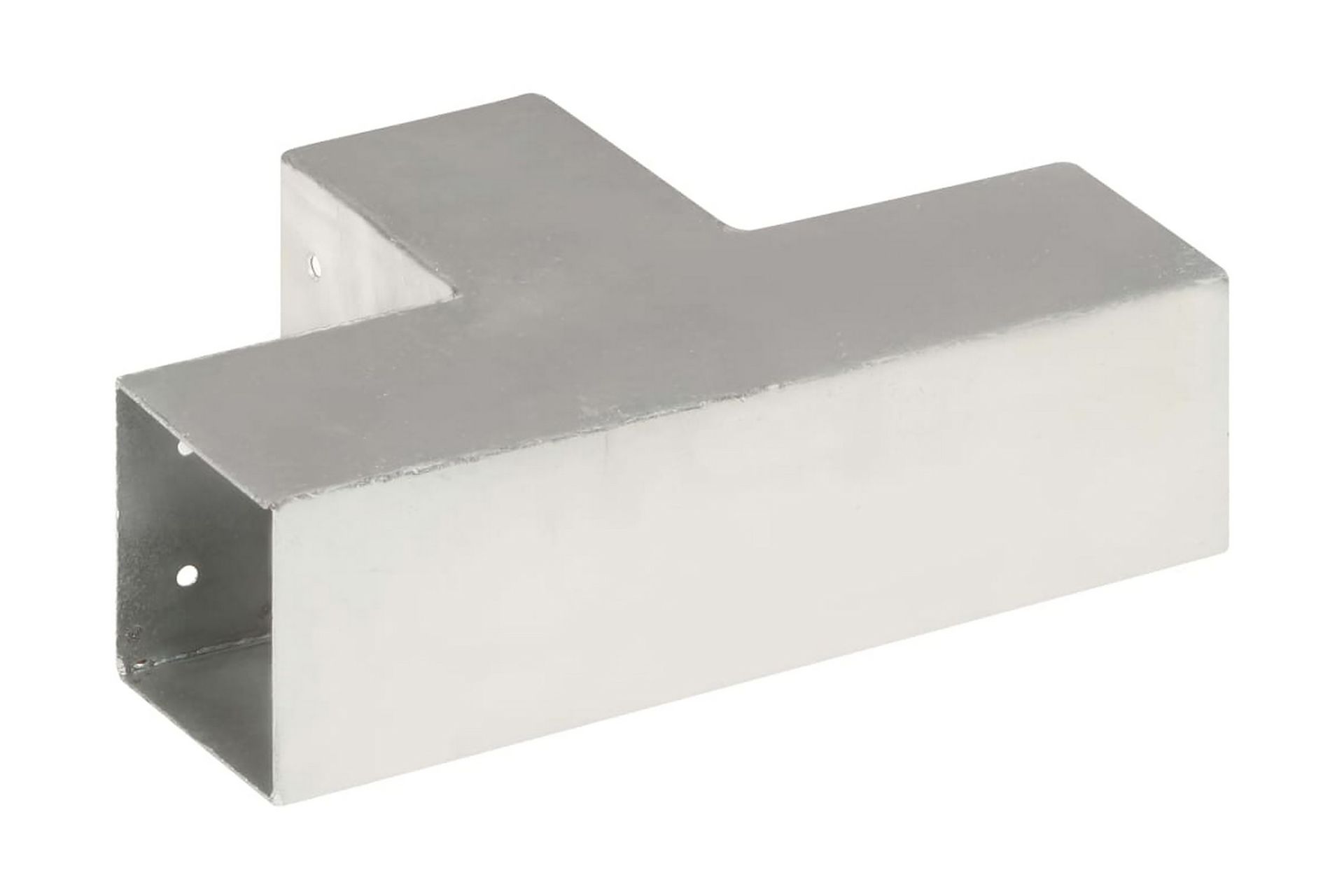 stolpebeslag T-form 4 stk. 81x81 mm galvaniseret metal - Sølv - Hus & renovering - Indsynsbeskyttelse & indhegning - Stakit