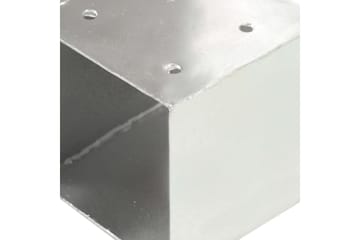 stolpebeslag T-form 4 stk. 81x81 mm galvaniseret metal - Sølv - Hus & renovering - Indsynsbeskyttelse & indhegning - Stakit
