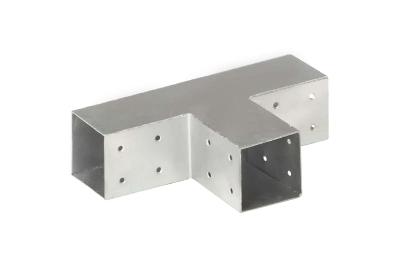 stolpebeslag T-form 71x71 mm galvaniseret metal - Sølv - Hus & renovering - Indsynsbeskyttelse & indhegning - Stakit