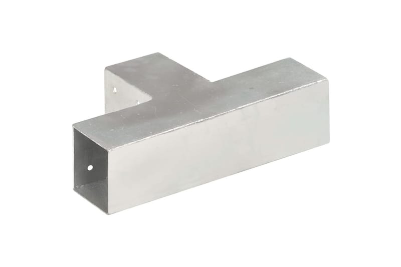 stolpebeslag T-form 71x71 mm galvaniseret metal - Sølv - Hus & renovering - Indsynsbeskyttelse & indhegning - Stakit
