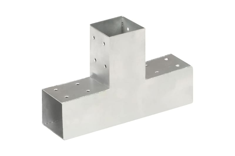 stolpebeslag T-form 71x71 mm galvaniseret metal - Sølv - Hus & renovering - Indsynsbeskyttelse & indhegning - Stakit
