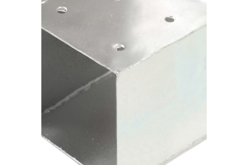 stolpebeslag T-form 71x71 mm galvaniseret metal - Sølv - Hus & renovering - Indsynsbeskyttelse & indhegning - Stakit