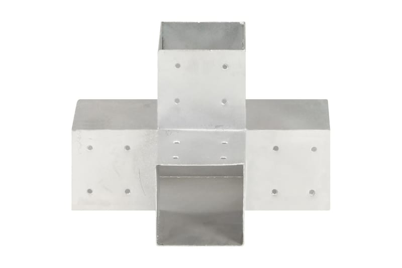stolpebeslag X-form 101x101 mm galvaniseret metal - Sølv - Hus & renovering - Indsynsbeskyttelse & indhegning - Stakit