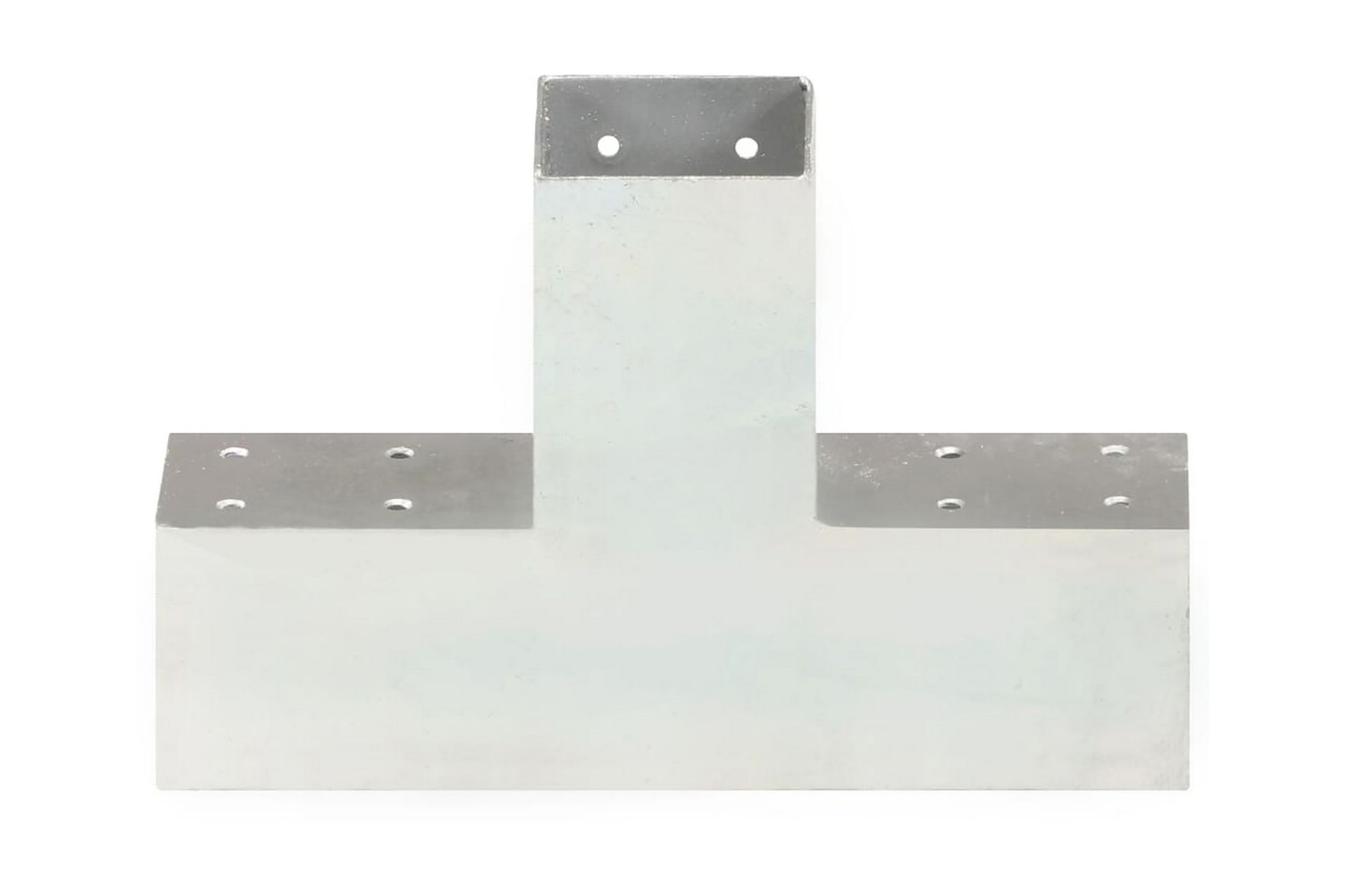 stolpebeslag X-form 4 stk. 71x71 mm galvaniseret metal - Sølv - Hus & renovering - Indsynsbeskyttelse & indhegning - Stakit