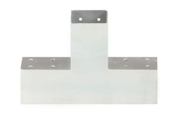 stolpebeslag X-form 4 stk. 71x71 mm galvaniseret metal - Sølv - Hus & renovering - Indsynsbeskyttelse & indhegning - Stakit