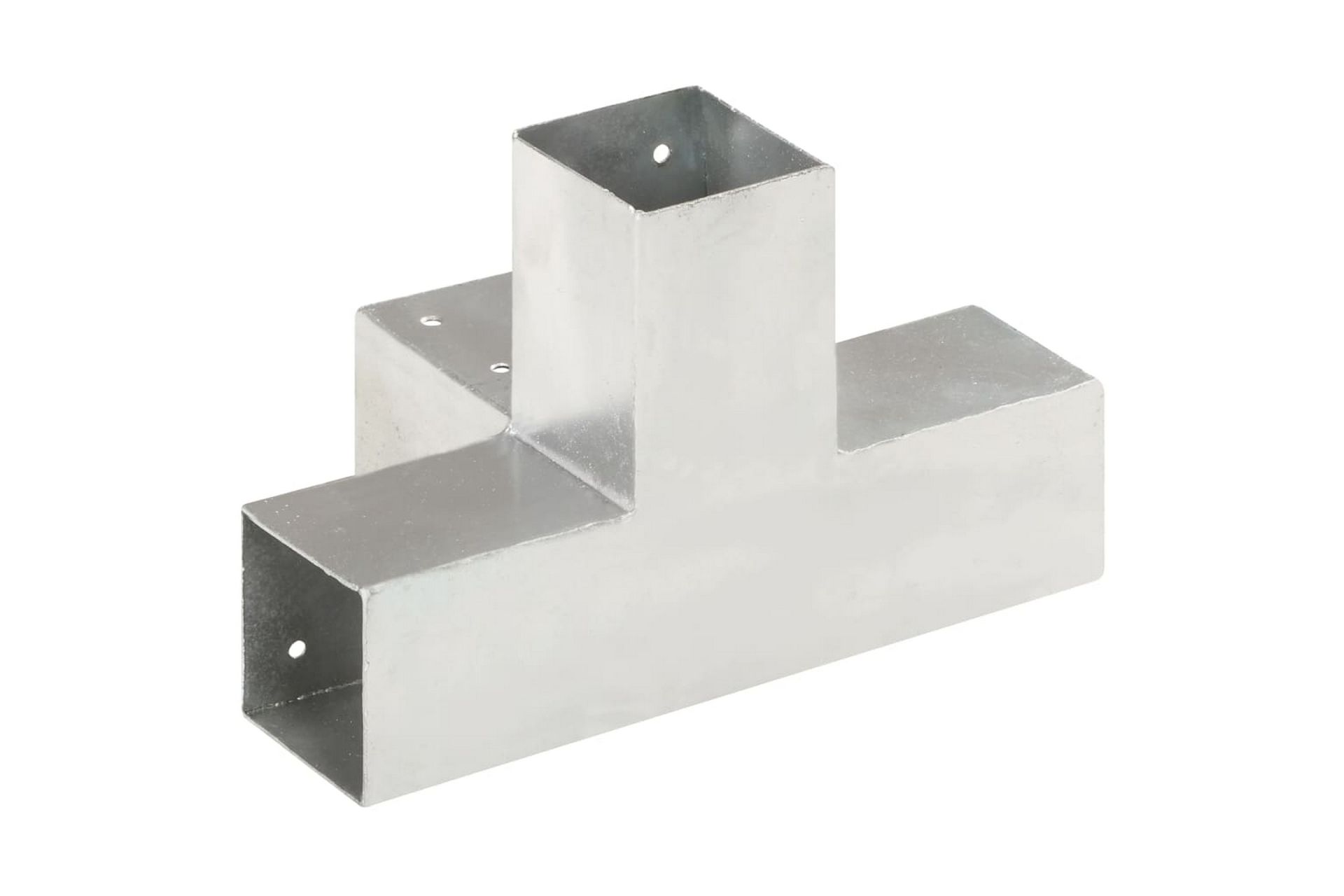 stolpebeslag X-form 4 stk. 71x71 mm galvaniseret metal - Sølv - Hus & renovering - Indsynsbeskyttelse & indhegning - Stakit