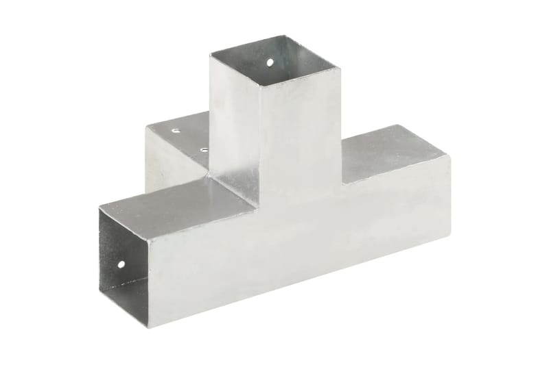 stolpebeslag X-form 4 stk. 71x71 mm galvaniseret metal - Sølv - Hus & renovering - Indsynsbeskyttelse & indhegning - Stakit